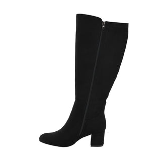 Corkys Hey Girl Made You Look Knee High Boot - Black Faux Suede