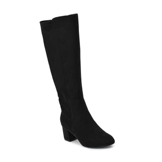 Corkys Hey Girl Made You Look Knee High Boot - Black Faux Suede