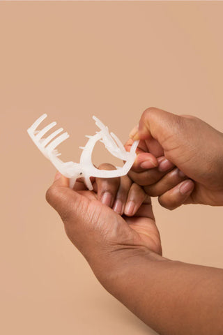 TELETIES Open Coconut White Medium Hair Clip - Medium