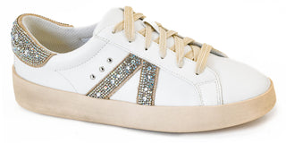Corkys No Chaser Sneaker - White w/ Rhinestones