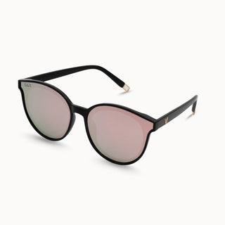 DAX Eyewear Pacific Champagne - Women's Polarized Oversized Horn Sunglasses