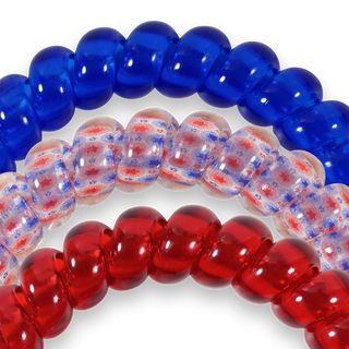 TELETIES Patriot Pop Large Hair Ties - Large