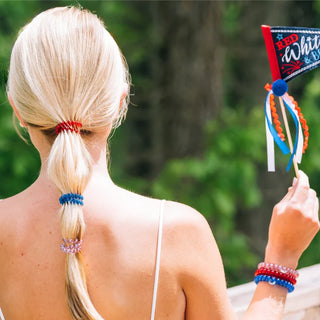 TELETIES Patriot Pop Small Hair Ties - Small