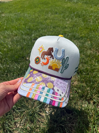 Wild at Heart Embroidered Canvas Hat