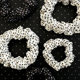 Teleties Polka Dot Party Large Silk Scrunchies