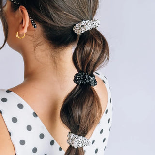 Teleties Polka Dot Party Small Silk Scrunchies