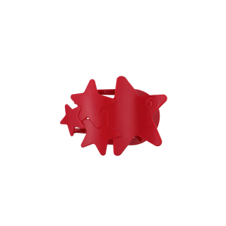 TELETIES Red Shooting Star Small Flat Hair Clip - Small