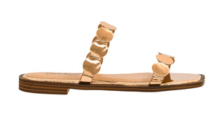 Corkys Round of Applause Flat Sandals - Gold Mirror Metallic