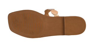 Corkys Round of Applause Flat Sandals - Gold Mirror Metallic