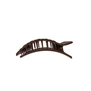 TELETIES Truly Taupe Quilted Small Flat Rectangle Hair Clip