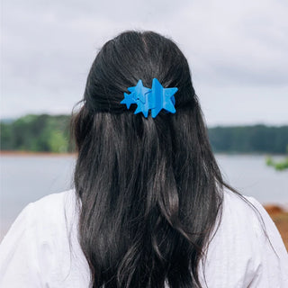 TELETIES Blue Shooting Star Medium Flat Hair Clip - Medium