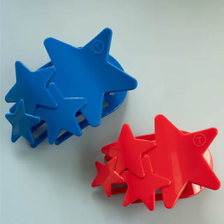 TELETIES Blue Shooting Star Large Flat Hair Clip - Large