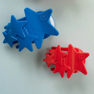 TELETIES Blue Shooting Star Medium Flat Hair Clip - Medium