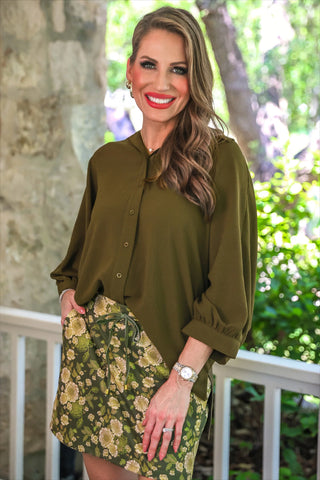 Olive Blossom Skort
