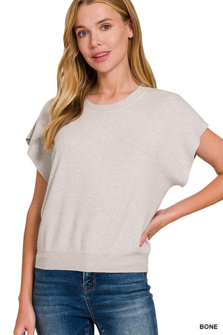 Short Sleeve Dolman Sweater Top