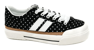 Corkys That's Her Black/White Polka Dot Sneaker Shoe
