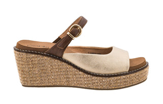 Corkys Treat Yourself Slip On Wedge Shoes - Gold Combo