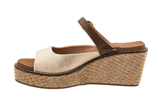 Corkys Treat Yourself Slip On Wedge Shoes - Gold Combo