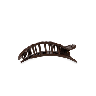 TELETIES Truly Taupe Quilted Small Flat Round Hair Clip