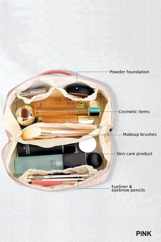 Woven Vegan Leather Cosmetic Bags - Multiple Colors!