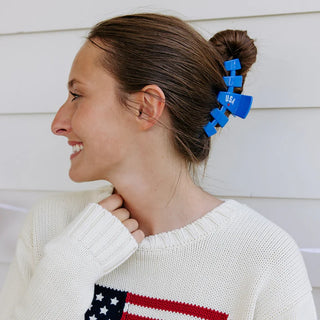 TELETIES USA Classic Blue Large Claw Clip - Large