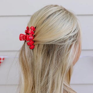 TELETIES USA Classic Red Small Claw Clip - Small