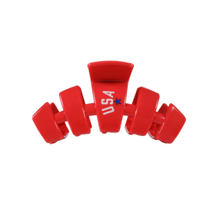 TELETIES USA Classic Red Small Claw Clip - Small
