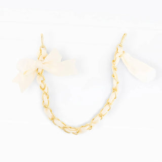 Scarf Bag Charm - White Luna
