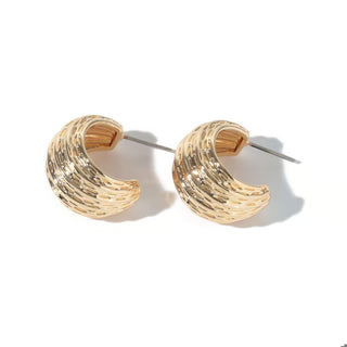 Colbie Textured Hoop Earrings