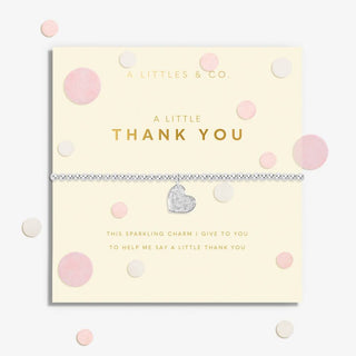 Confetti 'Thank You' Bracelet in Silver Plating by A Littles & Co.