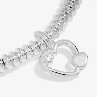 'Wonderful Mom' Silver Plated Bracelet w/ Laboratory Grown Diamond
