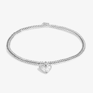 'Happy Birthday' Silver Plated Bracelet w/ Laboratory Grown Diamond