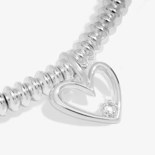 'Happy Birthday' Silver Plated Bracelet w/ Laboratory Grown Diamond
