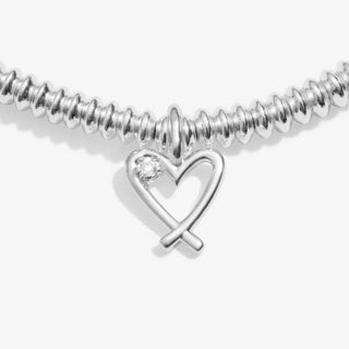 'Lovely Sister' Silver Plated Bracelet w/ Laboratory Grown Diamond