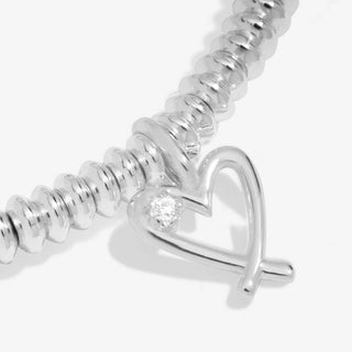 'Lovely Sister' Silver Plated Bracelet w/ Laboratory Grown Diamond