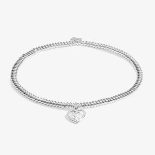 'Wonderful Daughter' Silver Plated Bracelet w/ Laboratory Grown Diamond