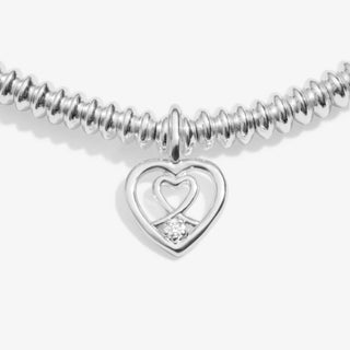 'Wonderful Daughter' Silver Plated Bracelet w/ Laboratory Grown Diamond