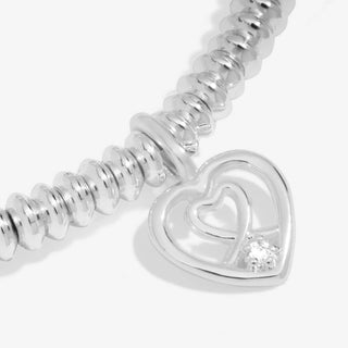 'Wonderful Daughter' Silver Plated Bracelet w/ Laboratory Grown Diamond