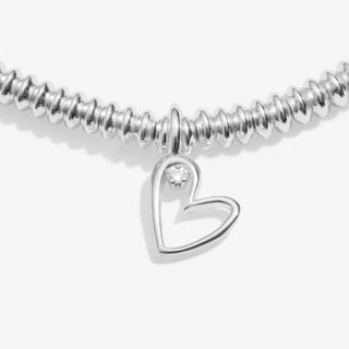 'With Love' Silver Plated Bracelet w/ Laboratory Grown Diamond