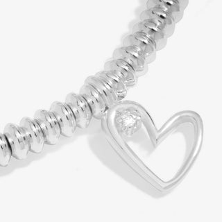 'With Love' Silver Plated Bracelet w/ Laboratory Grown Diamond