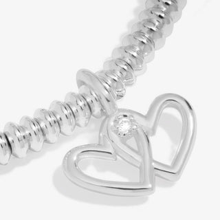 'Friendship' Silver Plated Bracelet w/ Laboratory Grown Diamond