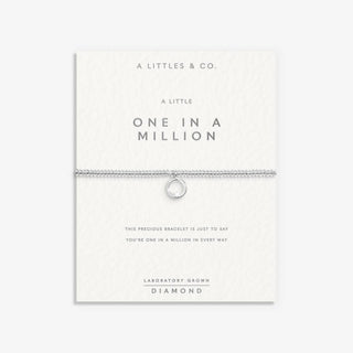 'One In A Million' Silver Plated Bracelet w/ Laboratory Grown Diamond