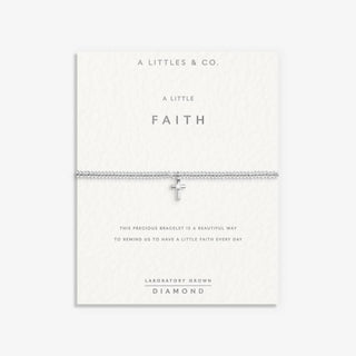 'Faith' Silver Plated Bracelet w/ Laboratory Grown Diamond