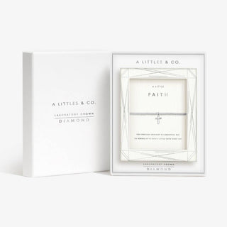 'Faith' Silver Plated Bracelet w/ Laboratory Grown Diamond