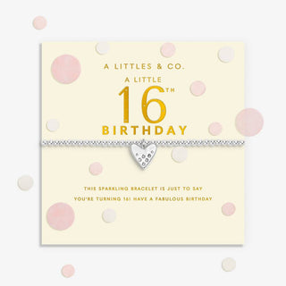 16th Birthday - Confetti Bracelet in Silver Plating by A Littles & Co.