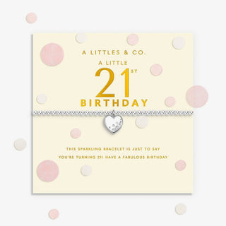 21st Birthday - Confetti Bracelet in Silver Plating by A Littles & Co.