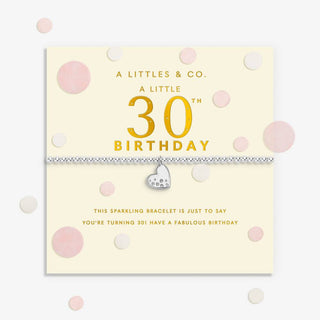 30th Birthday - Confetti Bracelet in Silver Plating by A Littles & Co.