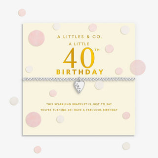 40th Birthday - Confetti Bracelet in Silver Plating by A Littles & Co.