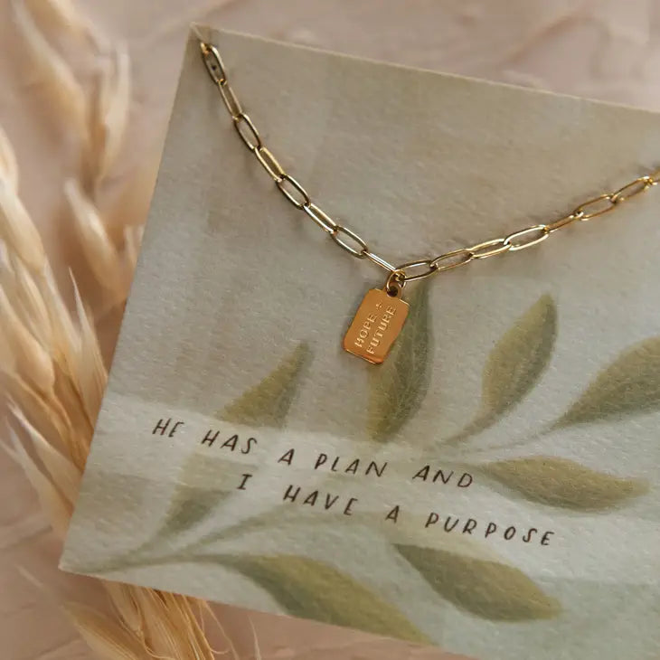 "Hope + Future" Necklace - Jeremiah 29:11