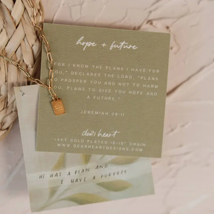 "Hope + Future" Necklace - Jeremiah 29:11